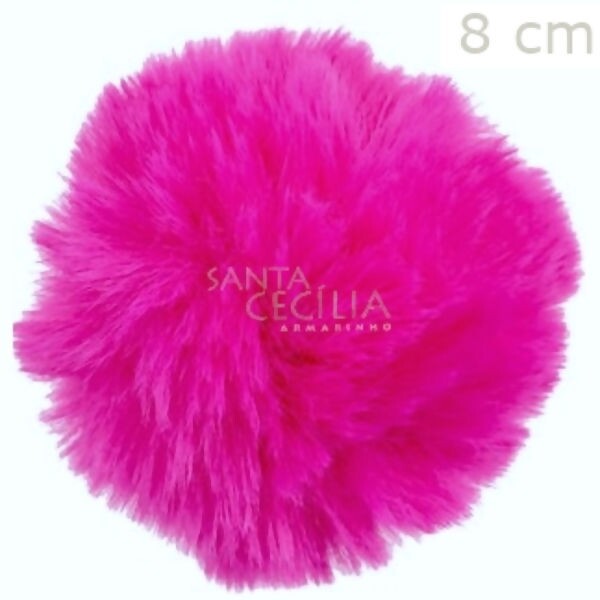 Pom Pom Solto 8cm - 4 unid. - Pink