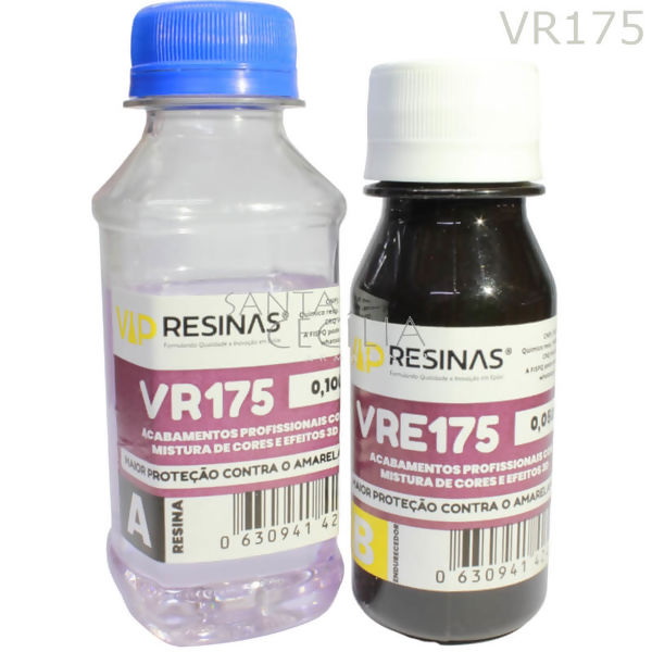 Resina Epoxi 0,100 Kg - VR 175 - Endurecedor VRE 175 - 0,50 Kg