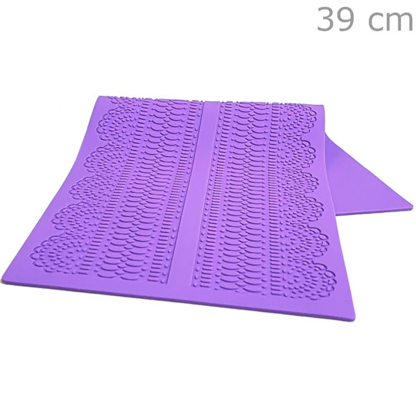 Tapete em Silicone para Renda de Açucar 12,5x39cm - Cód.GMEZ180