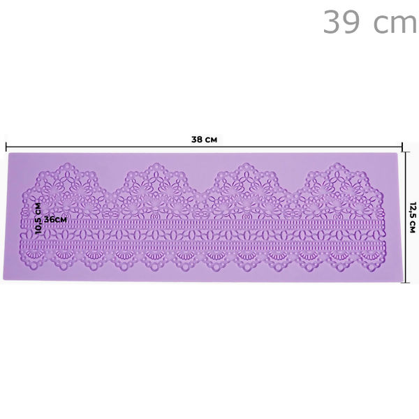 Tapete em Silicone para Renda de Açucar 12,5x39cm - Cód.GMEZ13