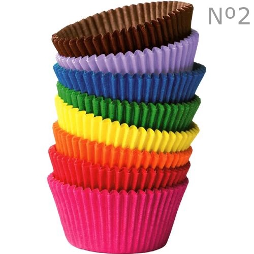 Forminha de Cupcake de Papel 5x2,5cm Nº 02 - 45 unid. - Diversas Cores