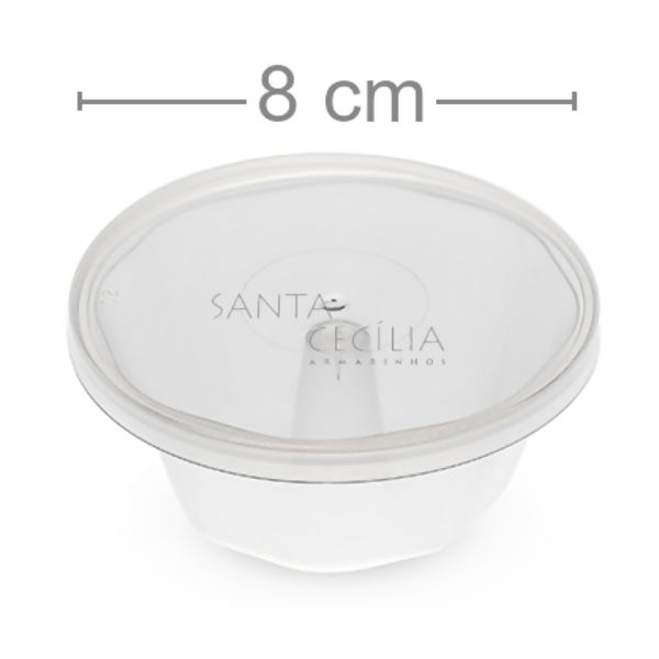 Forma Pudim Pequeno Forneável com Tampa 120ml 10 unid.
