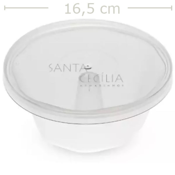 Forma Pudim Grande Forneável com Tampa 500ml 6 unid.