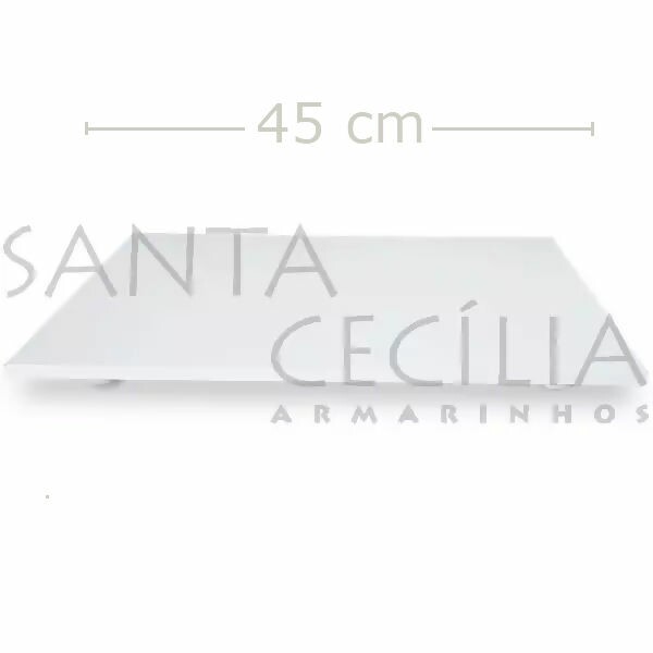 Tabuleiro para Bolo Retangular em MDF - 35 x 45 cm - Branco
