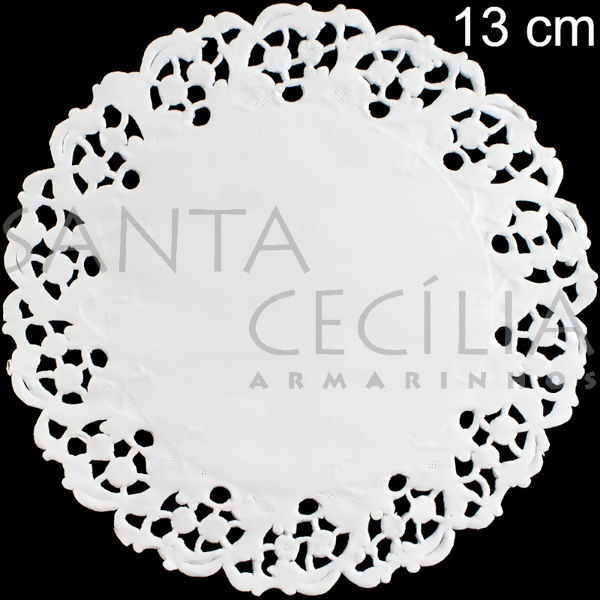 Toalha Rendada de Papel Branca 13 cm - Mod. 130 - 100 unidades