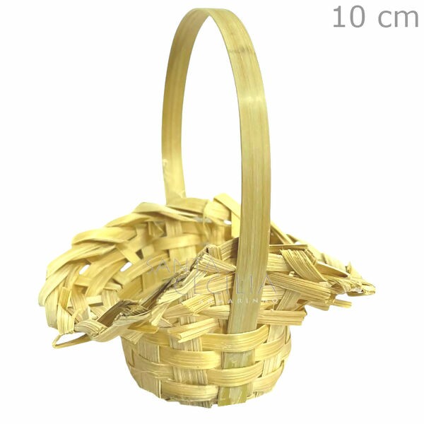 Mini Cesta de Bambu com Alça Ref.IX-001 - Modelo Florista
