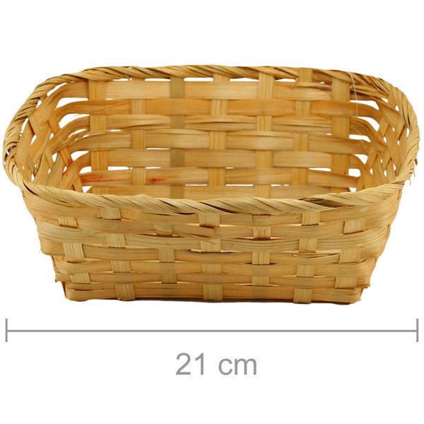 Cesta de Bambu Retangular Ref. 9328 - Natural