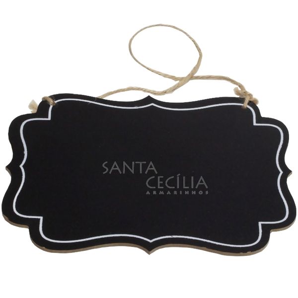 Quadro Negro com Sisal pra Pendurar 20x15 cm Ref. Gourmet