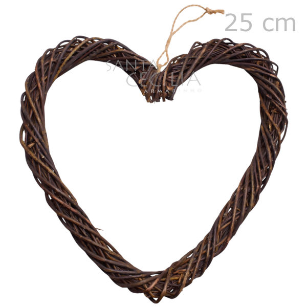 Guirlanda Coração em Rattan 25x24 Ref. YX025