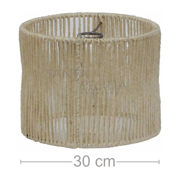 Luminária Rústica Redonda 30cm - Sisal NATURAL  R$115,00
