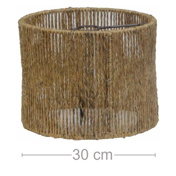 Luminária Rústica Redonda 30cm - Sisal CONHAQUE  R$115,00
