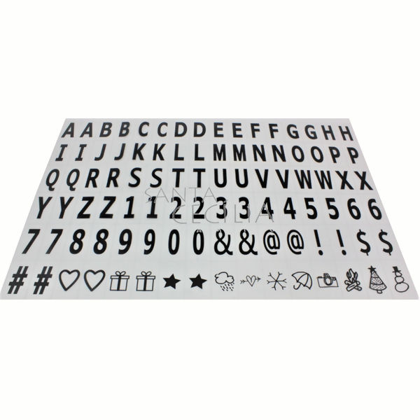 Letras para Luminária Lightbox Grande 96 TAGS - Ref. Q19774