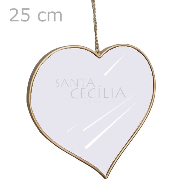 Espelho Decorativo Coração de Parede - Ref. WX12720