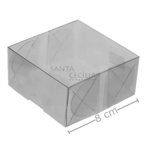 Caixa de Acetato MB 1 - 8 x 8 x 4 cm - 20 unid.
