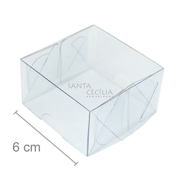 Caixa de Acetato M 14 - 6 x 6 x 3,5  cm - 20 unid.