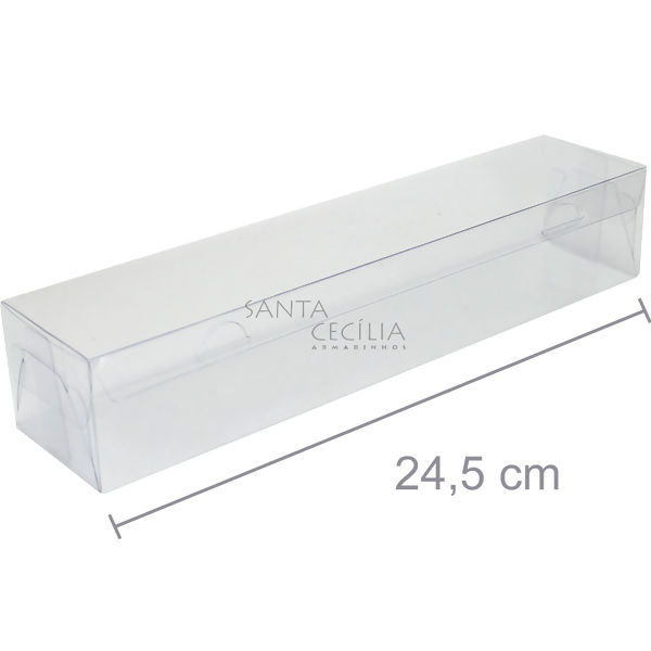 Caixa de Acetato M 12 - 24,5 x 5,5 x 4,5 cm - 20 unid.