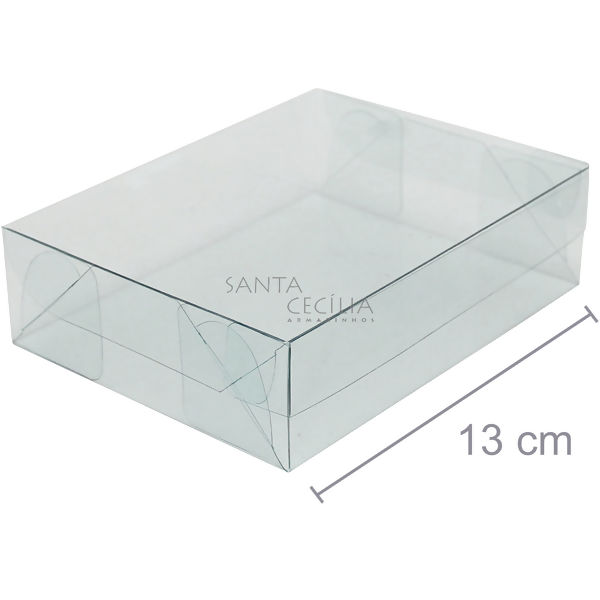 Caixa de Acetato M 10 - 13 x 10 x 3,5 cm - 20 unid.