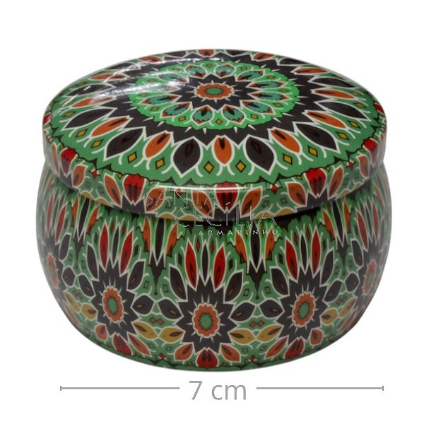 Caixa de Metal Ref. 6967 Mandala Colorida