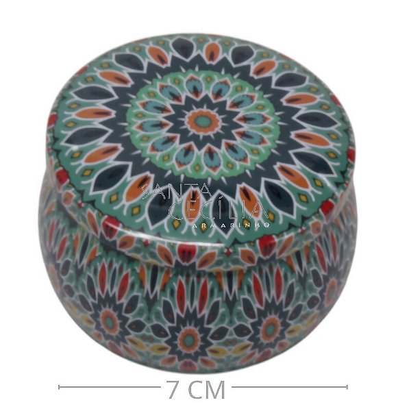 Caixa de Metal Ref. 6967 Mandala Colorida