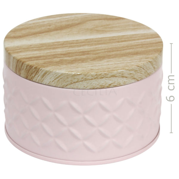 Caixa de Metal 10 x 6cm Redonda Ref.3119