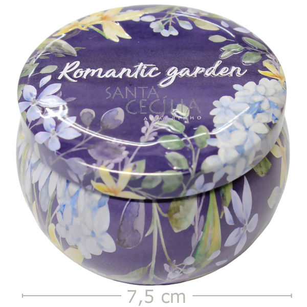 Caixa de Metal Ref. 03563 - Romantic Garden - Roxa
