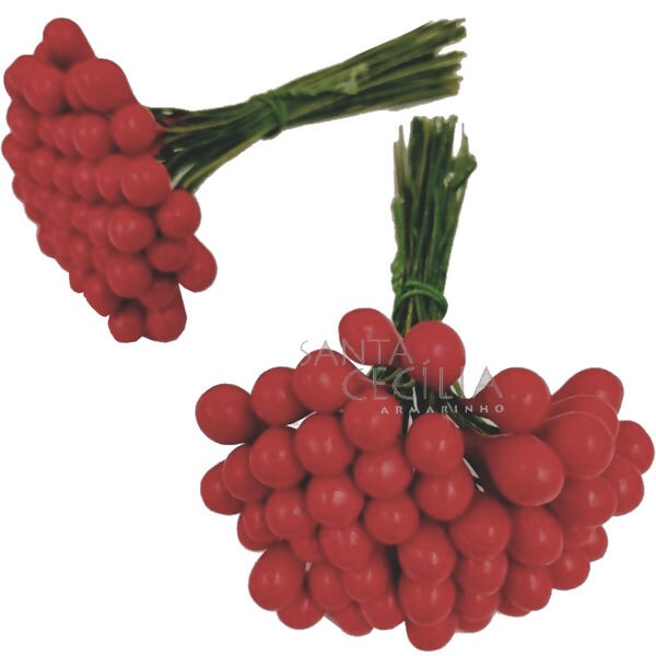 Pistilo Arame - 50 unid. - Vermelho Cerejinha Grande - Ref. 733