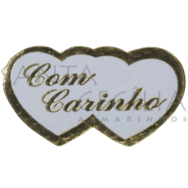 Etiqueta Adesiva - 100 unid. - Com Carinho - Ouro