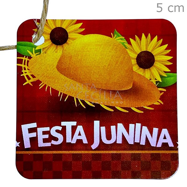 Etiqueta Tag Festa Junina 5cm - 10 unid. - Ref. TAG08-003