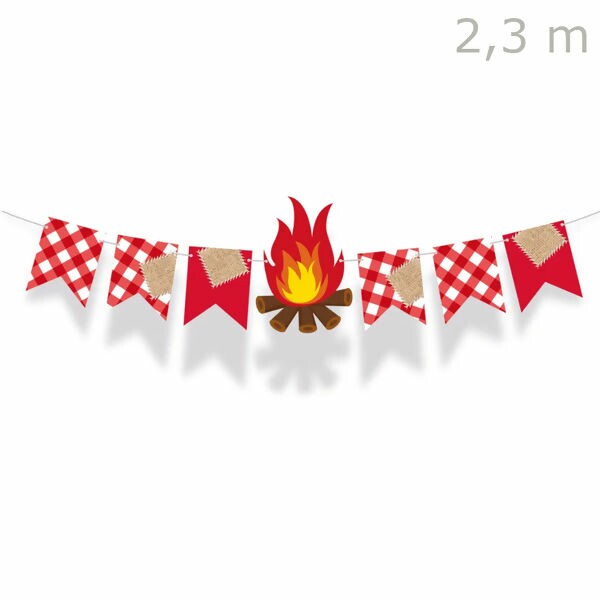 Faixa Decorativa Festa Junina - Fogueira Xadrez Ref. 23610279