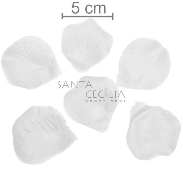 Pétalas de Rosa Artificial - 100 unid. Ref.5496 - Branco