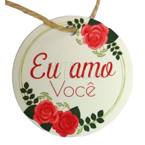 Etiqueta Tag Eu Amo Você 5cm - 10 unid.
