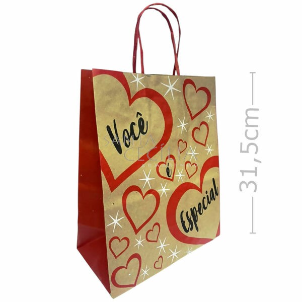 Sacola de Papel - Kraft Você é Especial - 31,5cm