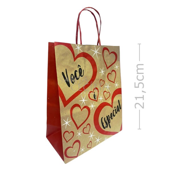 Sacola de Papel - Kraft Você é Especial - 21,5cm