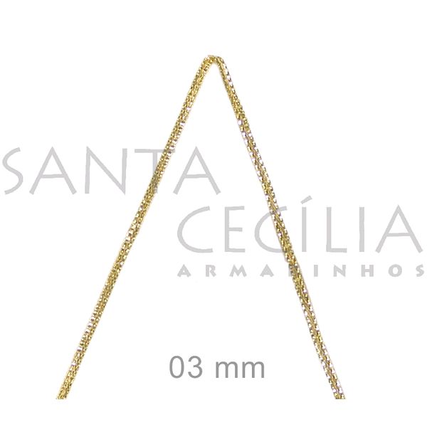 Fita Metalizada Aramada Dourada 10m 9282/03