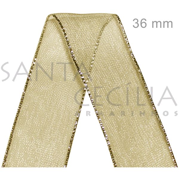 Fita Metalizada Aramada Dourada 10m 9978/36 Cor02