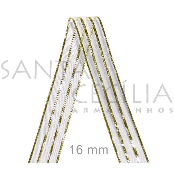 Fita Metalizada Dourada 10m 9301/16 Cor02