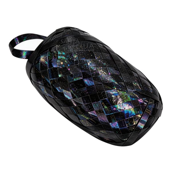 Fitilho Plástico Holográfico 0,5 cm x 50 m - Preto