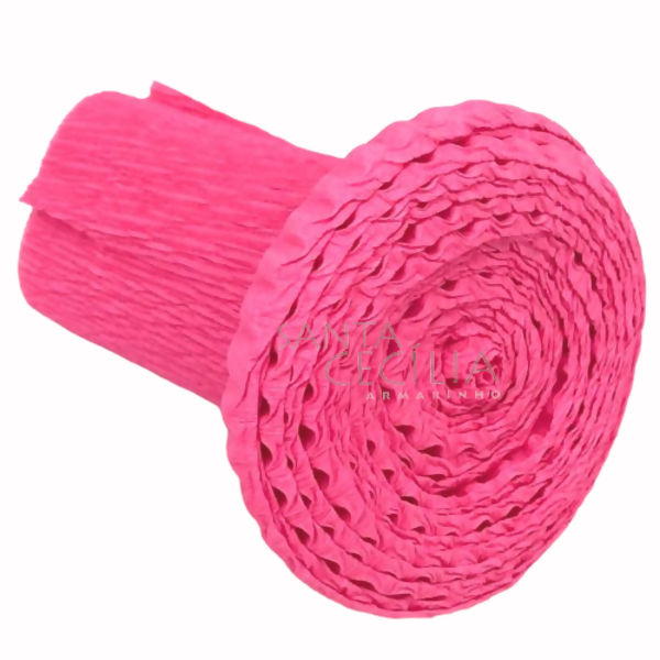 Babado de Papel Crepom 10x120 cm Pink Claro 951