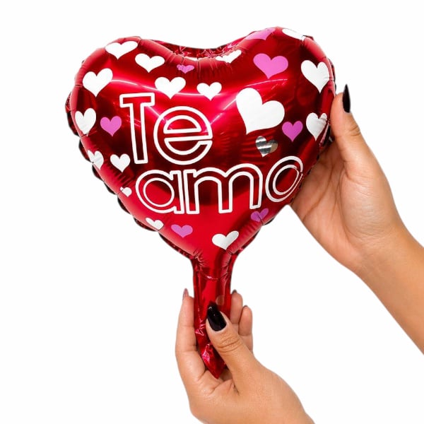 Balão Coração Te Amo 10 Polegadas Vermelho