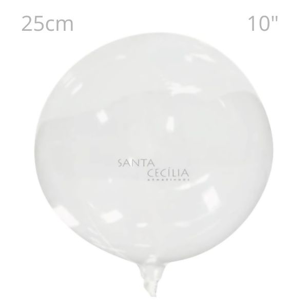 Balão Bubble Transparente Silicone 25cm