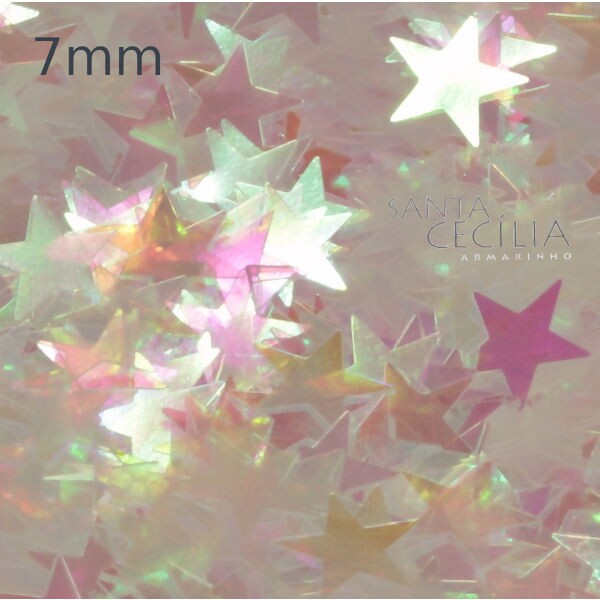 Confete para Balões Estrela 7mm 15g - Nacarada
