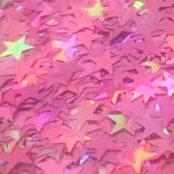 Confete para Balões Estrela 7mm 15g - Holográfica Rosa