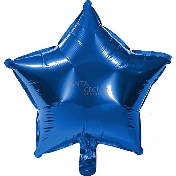 Balão Metal Estrela 45cm Azul