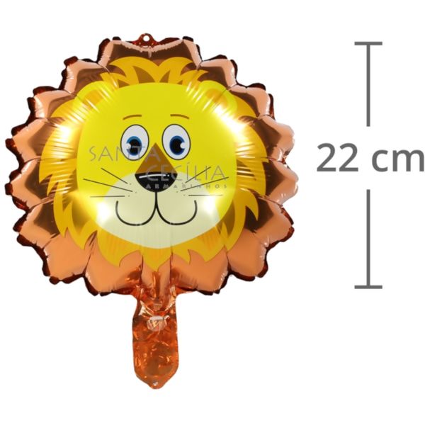 Balão Metal Animais -  Leão 22cm