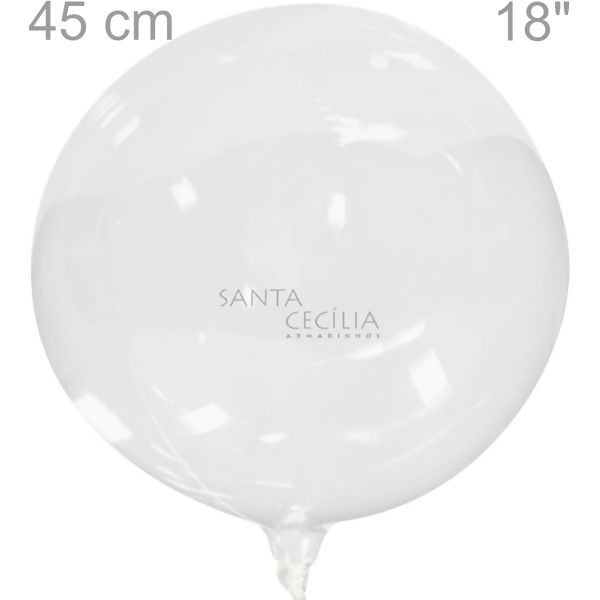 Balão Bubble Transparente Silicone 45cm