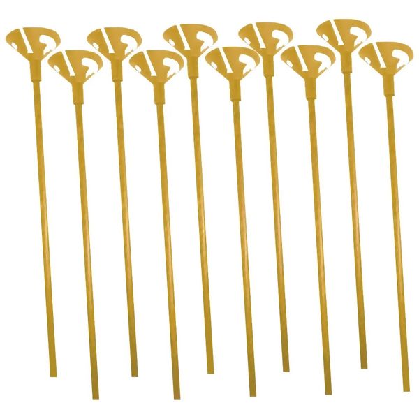 Suporte para Balão 30 cm - 10 unidades - Dourado