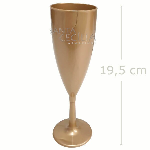 Taça de Champagne 180ml - Dourada