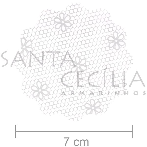 Fundo de Celofane 7cm. Branco com 100 unid.