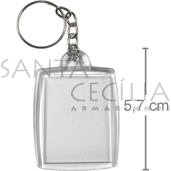 Chaveiro Porta Retrato em Acrílico 3x4cm 12 unid.