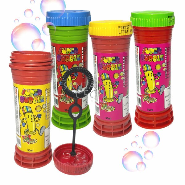 Bolha De Sabão 50ml Cores Sortidas